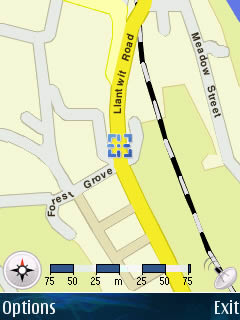 Example Usage: Trip home from University - GPS Screenshot 1