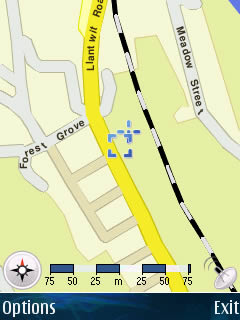 Example Usage: Trip home from University - GPS Screenshot 2