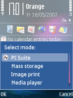 N95 USB Connection and Mode